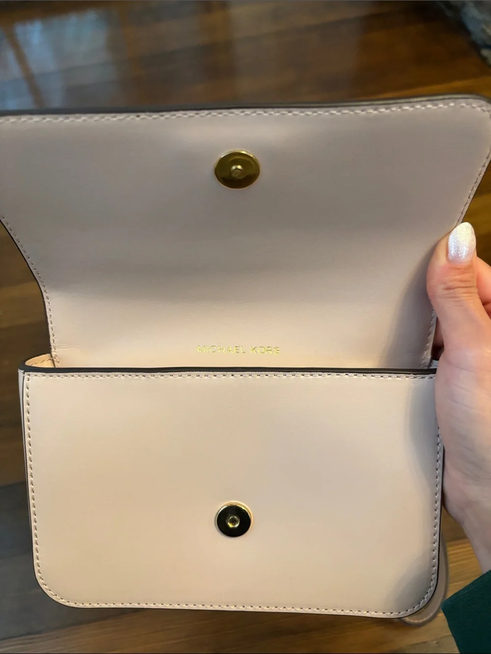 Michael Kors Pale Blush Leather MK Logo Belt Bag